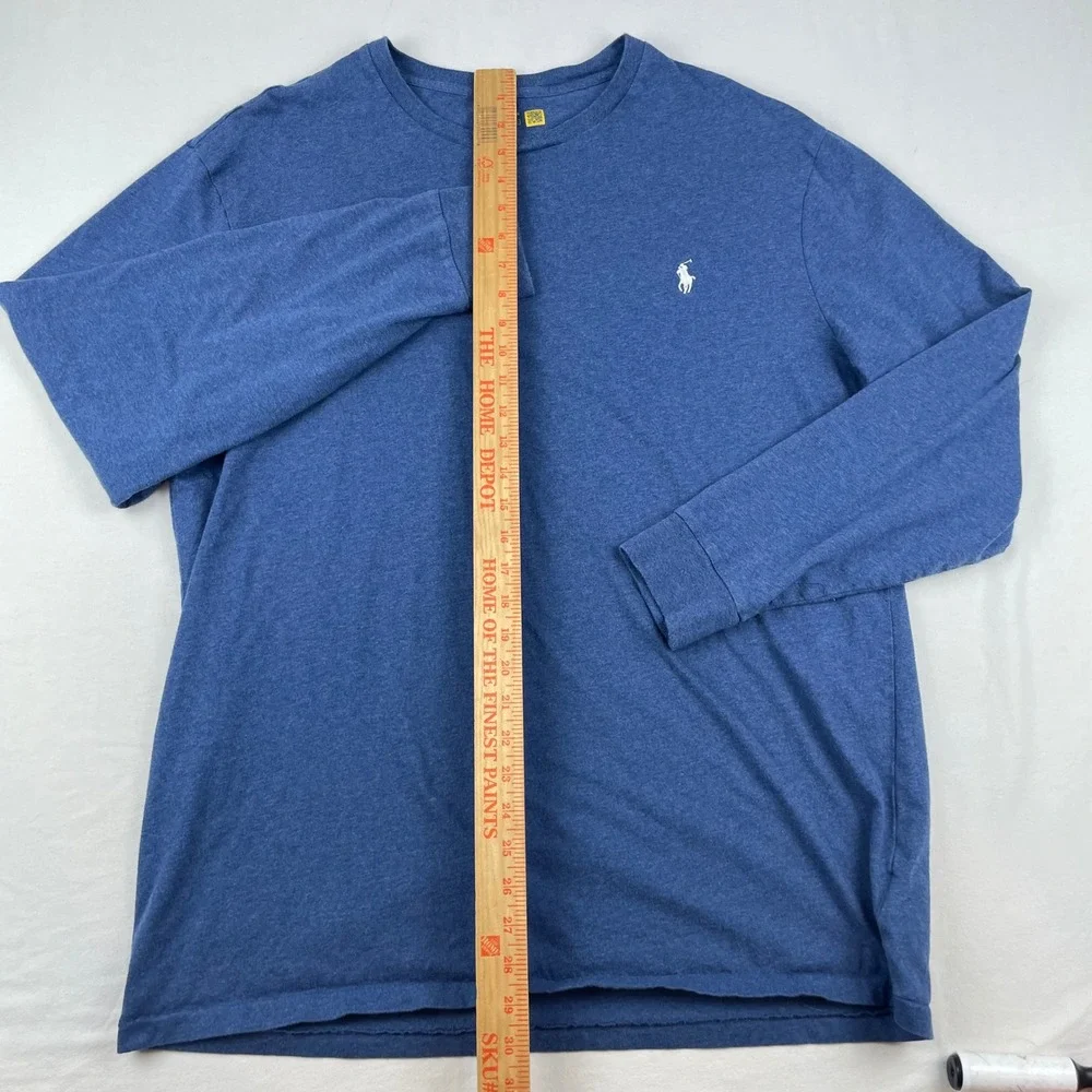 Polo Ralph Lauren Mens XLT Blue Heather Long Sleeve Pony Logo T-Shirt